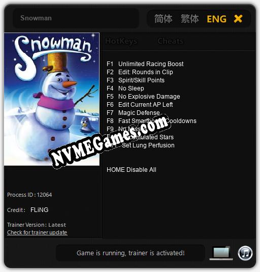 Snowman: Cheats, Trainer +11 [FLiNG]