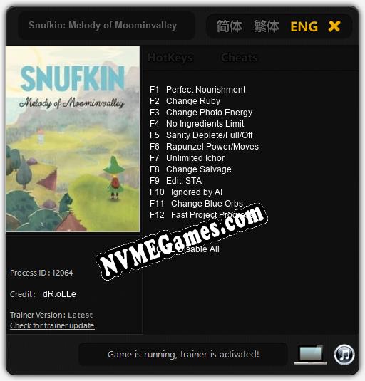 Snufkin: Melody of Moominvalley: Cheats, Trainer +12 [dR.oLLe]