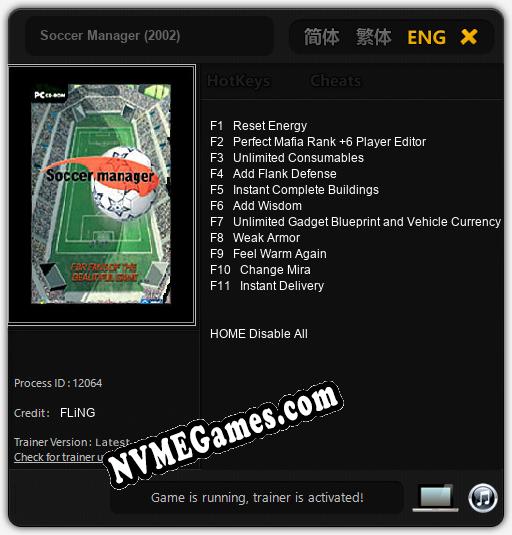 Treinador liberado para Soccer Manager (2002) [v1.0.2]