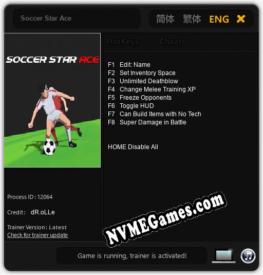 Soccer Star Ace: Cheats, Trainer +8 [dR.oLLe]