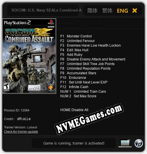 SOCOM: U.S. Navy SEALs Combined Assault: Treinador (V1.0.24)