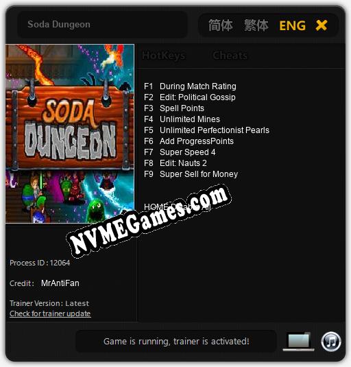 Soda Dungeon: Cheats, Trainer +9 [MrAntiFan]