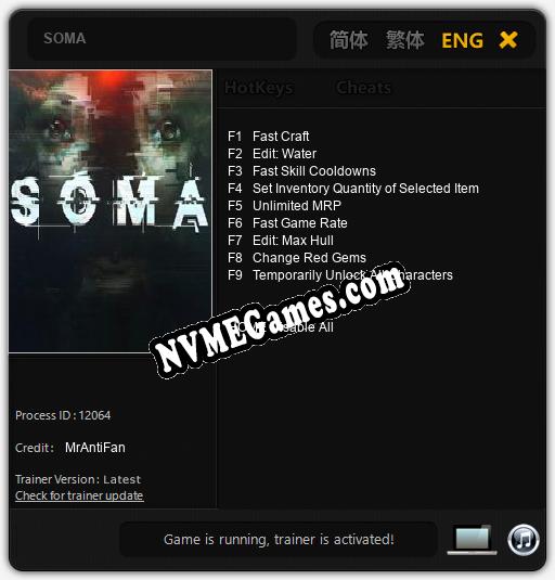 SOMA: Trainer +9 [v1.7]