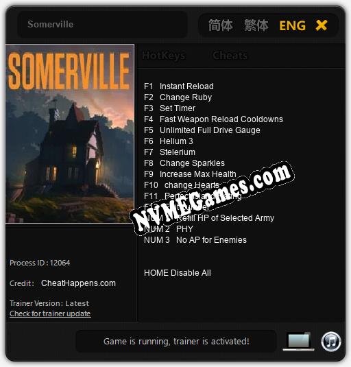 Somerville: Trainer +15 [v1.5]