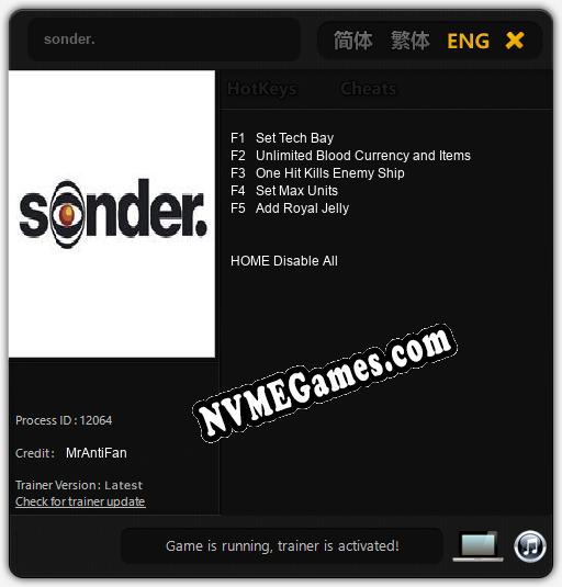 sonder.: Trainer +5 [v1.2]