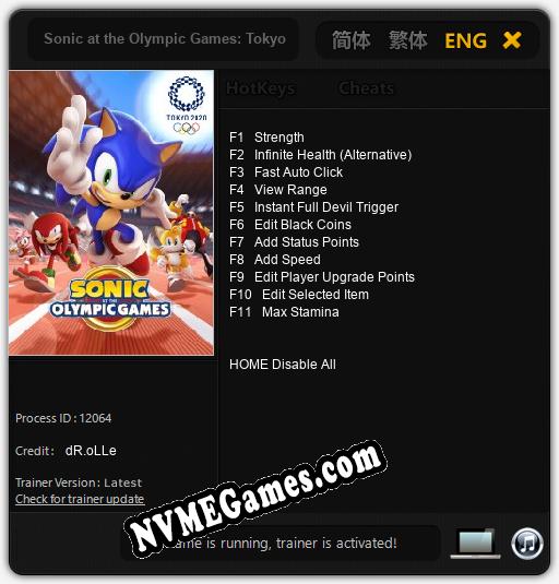 Treinador liberado para Sonic at the Olympic Games: Tokyo 2020 [v1.0.9]