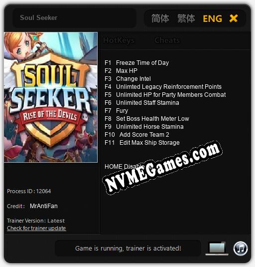 Soul Seeker: Treinador (V1.0.97)
