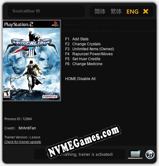 Soulcalibur III: Trainer +6 [v1.9]