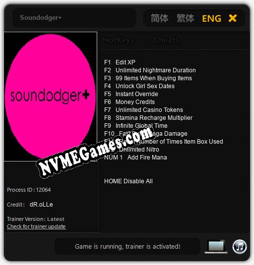 Soundodger+: Cheats, Trainer +13 [dR.oLLe]