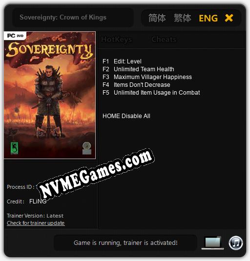 Sovereignty: Crown of Kings: Cheats, Trainer +5 [FLiNG]