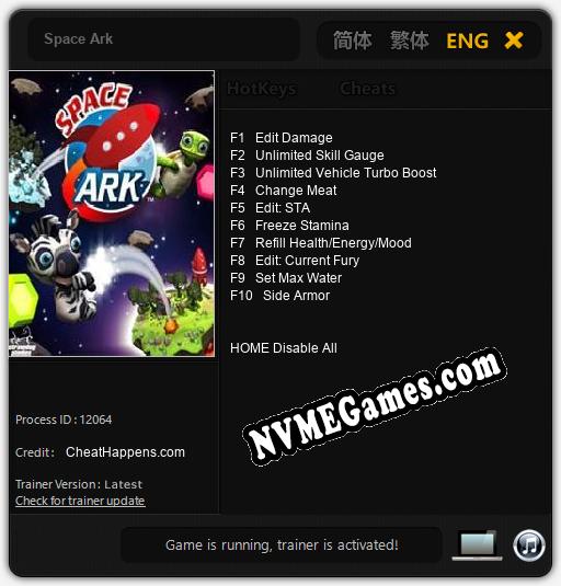 Space Ark: Treinador (V1.0.94)