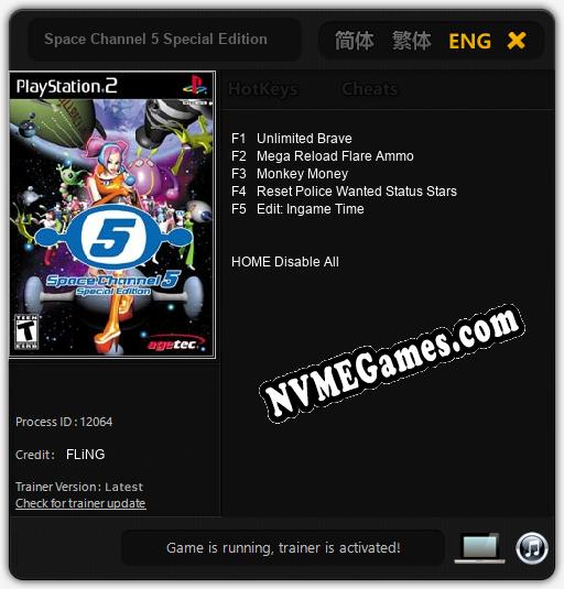 Space Channel 5 Special Edition: Trainer +5 [v1.5]