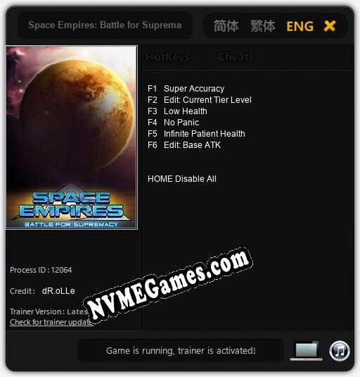 Space Empires: Battle for Supremacy: Cheats, Trainer +6 [dR.oLLe]