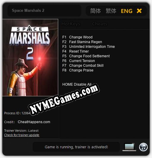 Space Marshals 2: Trainer +8 [v1.7]