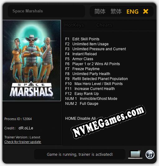 Space Marshals: Trainer +14 [v1.4]