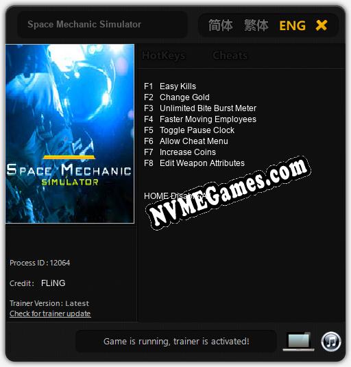 Space Mechanic Simulator: Cheats, Trainer +8 [FLiNG]