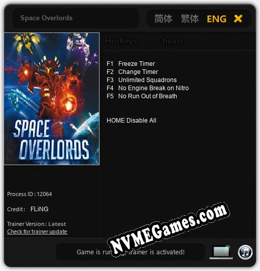 Space Overlords: Treinador (V1.0.8)