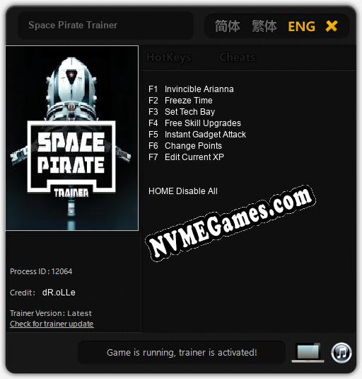 Space Pirate Trainer: Treinador (V1.0.16)