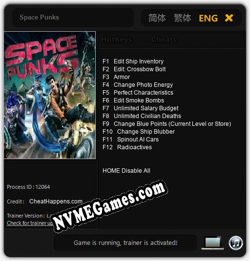 Space Punks: Cheats, Trainer +12 [CheatHappens.com]