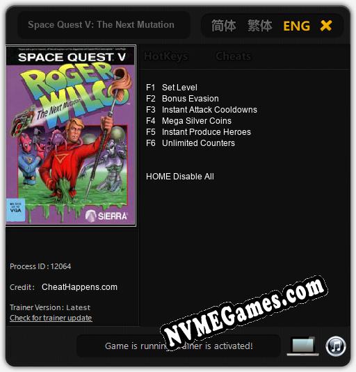 Space Quest V: The Next Mutation: Trainer +6 [v1.2]