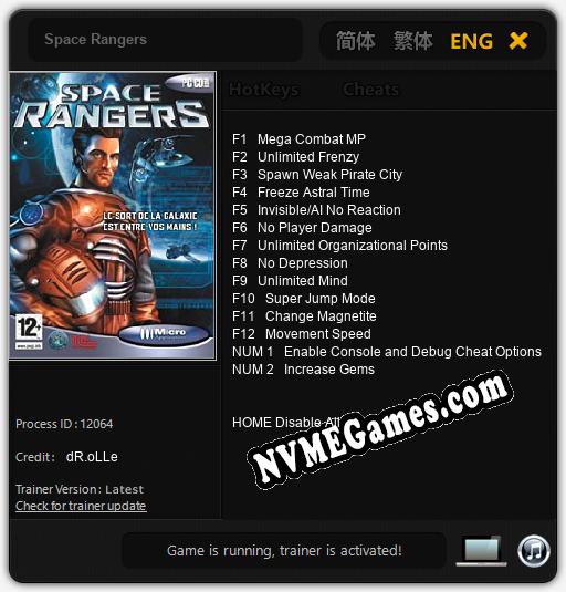 Space Rangers: Cheats, Trainer +14 [dR.oLLe]