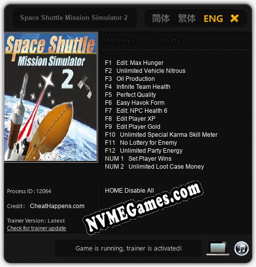 Space Shuttle Mission Simulator 2: Treinador (V1.0.60)