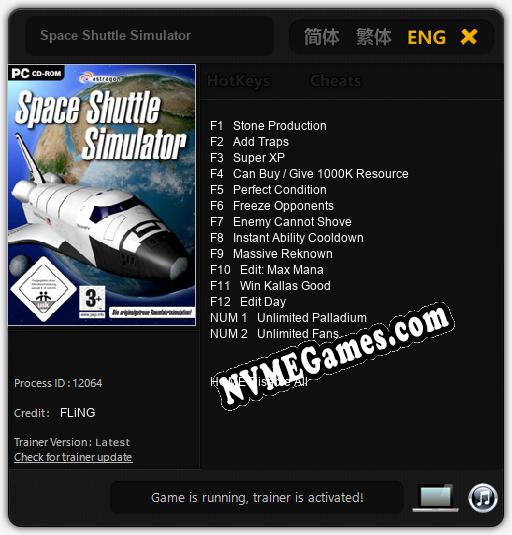 Space Shuttle Simulator: Trainer +14 [v1.9]