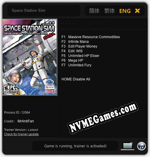 Space Station Sim: Cheats, Trainer +7 [MrAntiFan]