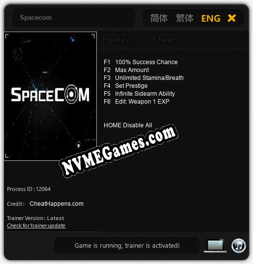 Spacecom: Trainer +6 [v1.4]