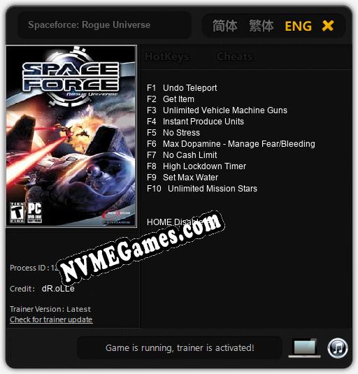 Spaceforce: Rogue Universe: Trainer +10 [v1.5]