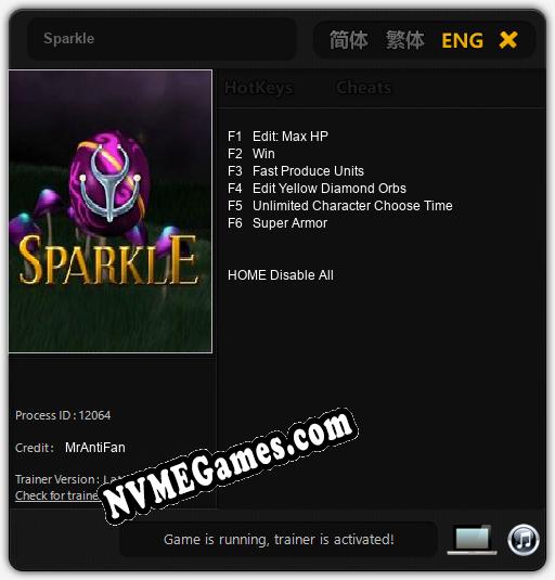 Sparkle: Treinador (V1.0.67)