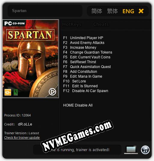 Spartan: Treinador (V1.0.30)