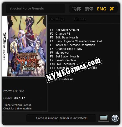 Spectral Force Genesis: Cheats, Trainer +11 [dR.oLLe]