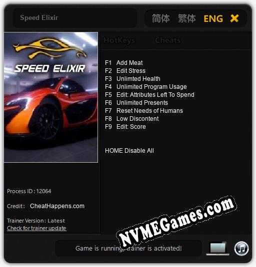 Speed Elixir: Trainer +9 [v1.9]