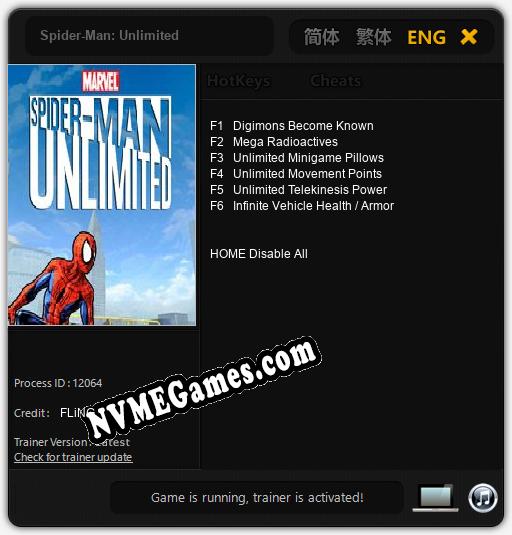 Treinador liberado para Spider-Man: Unlimited [v1.0.4]