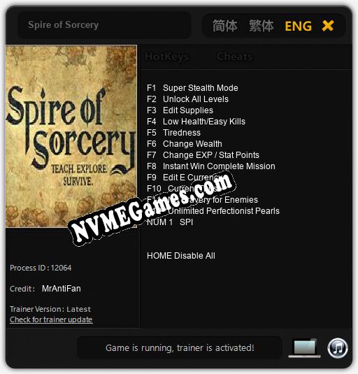 Spire of Sorcery: Cheats, Trainer +13 [MrAntiFan]