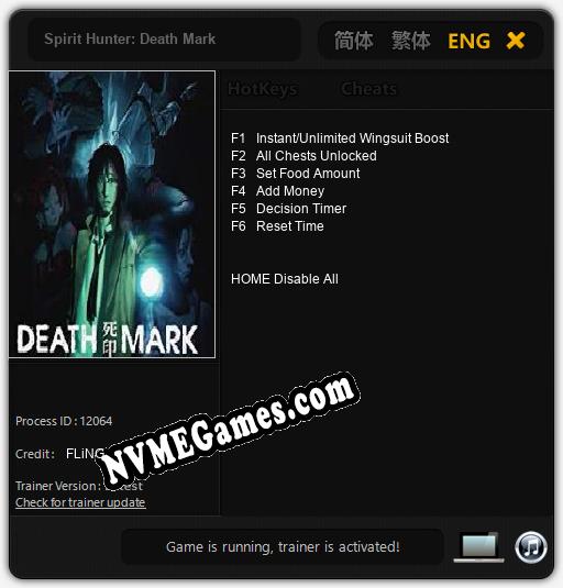 Spirit Hunter: Death Mark: Trainer +6 [v1.2]