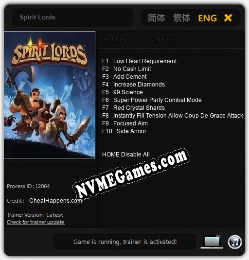 Spirit Lords: Trainer +10 [v1.9]