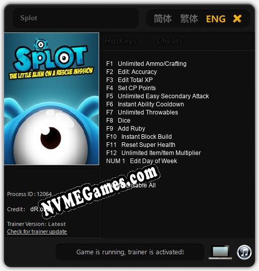 Splot: Trainer +13 [v1.5]
