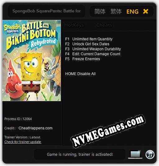 SpongeBob SquarePants: Battle for Bikini Bottom Rehydrated: Cheats, Trainer +5 [CheatHappens.com]