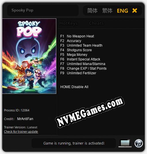 Treinador liberado para Spooky Pop [v1.0.6]