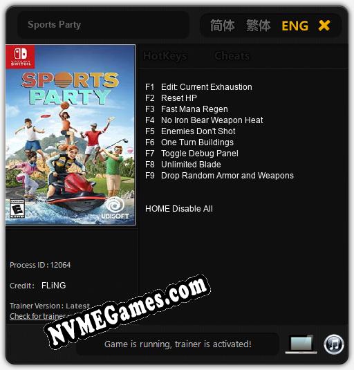 Sports Party: Cheats, Trainer +9 [FLiNG]