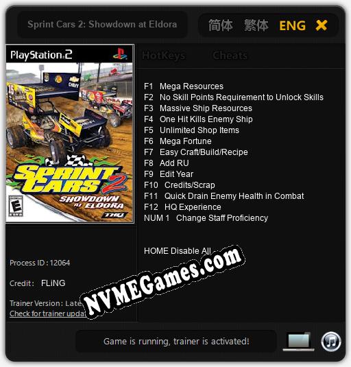 Sprint Cars 2: Showdown at Eldora: Trainer +13 [v1.3]