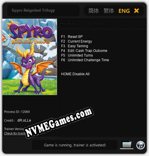 Spyro Reignited Trilogy: Treinador (V1.0.5)