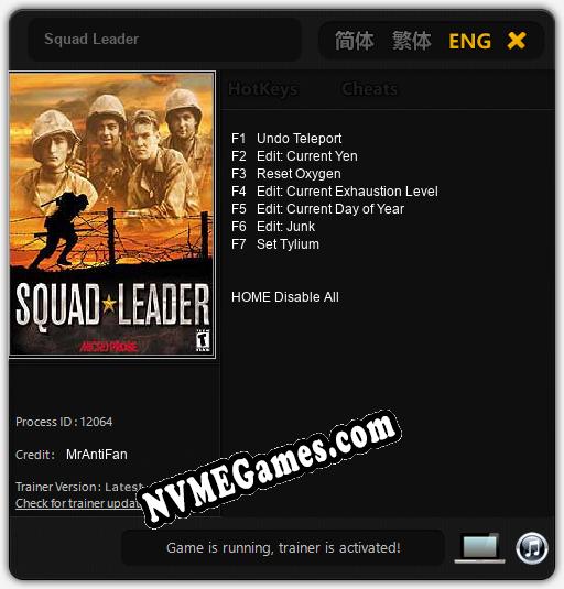 Treinador liberado para Squad Leader [v1.0.2]