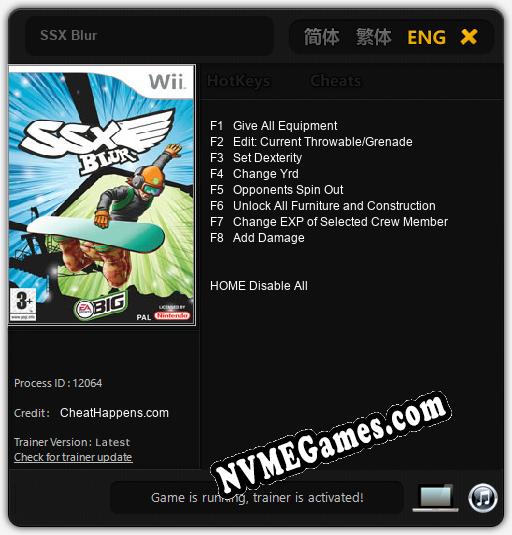 SSX Blur: Treinador (V1.0.41)