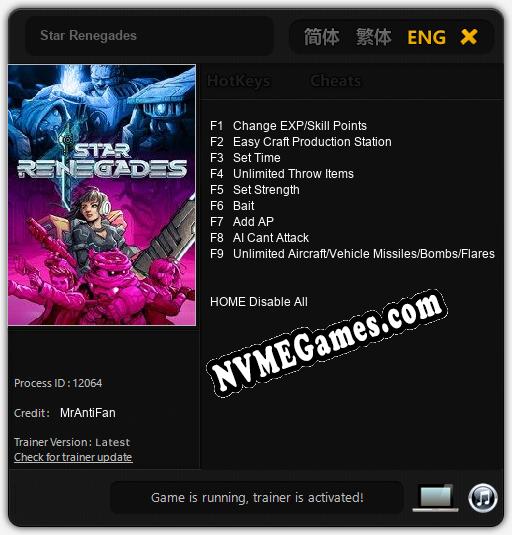 Star Renegades: Cheats, Trainer +9 [MrAntiFan]