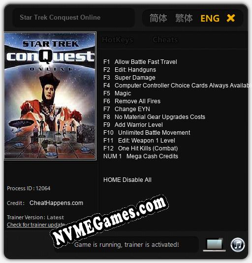 Star Trek Conquest Online: Cheats, Trainer +13 [CheatHappens.com]