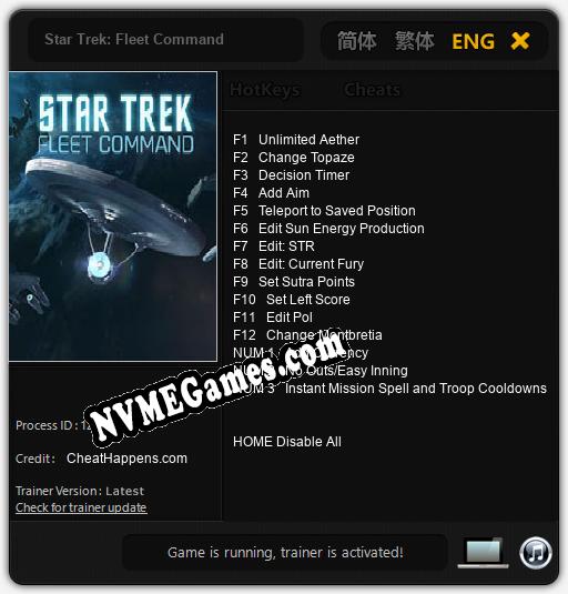 Star Trek: Fleet Command: Cheats, Trainer +15 [CheatHappens.com]