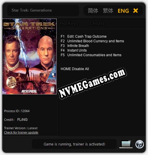 Star Trek: Generations: Cheats, Trainer +5 [FLiNG]
